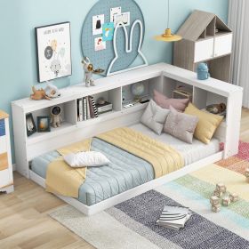 Wood Twin Size Daybed with Storage Cabinets and USB Ports, White (Expected Arrival Time: 3.10)(Old SKU:GX000354AAK)