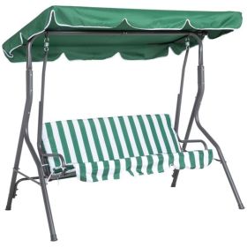 3-Seat Outdoor Porch Swing-Green (Swiship ship)( Prohibited by WalMart )