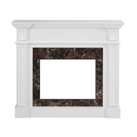 Only Mantel (NOT INCLUDED 23" FIREPLACE)--White, 45.6"W*11.8"D*40"H