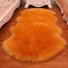 New Carpet Plush Soft Sheepskin Bedroom Carpet Imitation Wool Pad Long Hair Bedside Mat Sofa Cushion Rugs Living Room Fur Carpet (Color: PD1004, size: 60x110cm)