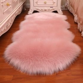 New Carpet Plush Soft Sheepskin Bedroom Carpet Imitation Wool Pad Long Hair Bedside Mat Sofa Cushion Rugs Living Room Fur Carpet (Color: PD1010, size: 75x120cm)