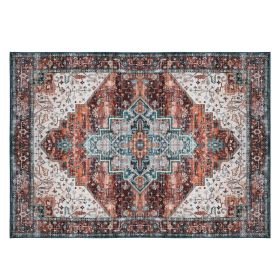 Vintage Area Rug Modern Non Slip Carpet Boho Low Pile Soft Rug Waterproof Machine Washable Rug for Living Room Bedroom Kitchen Dining Room Under (Color: Type 3, size: 6_9ft)