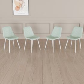 Dining Chairs Set of 4,Modern Kitchen Dining Room Chairs (Color: Green+White)